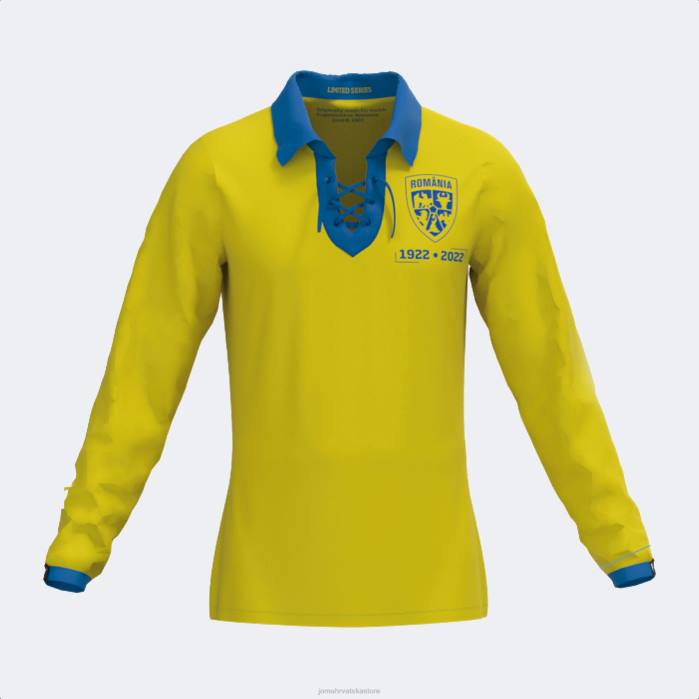 hr Joma majica dugih rukava rumunjski nogometni savez žuta kraljevsko plava 6FVN440