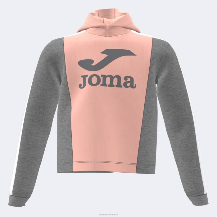 hr Joma džemper s kapuljačom park roza melanž siva 6FVN4119