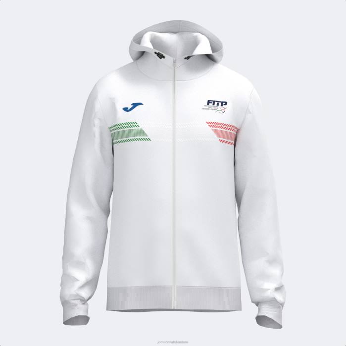 hr Joma jakna s kapuljačom talijanski teniski i padel savez bijela 6FVN3016