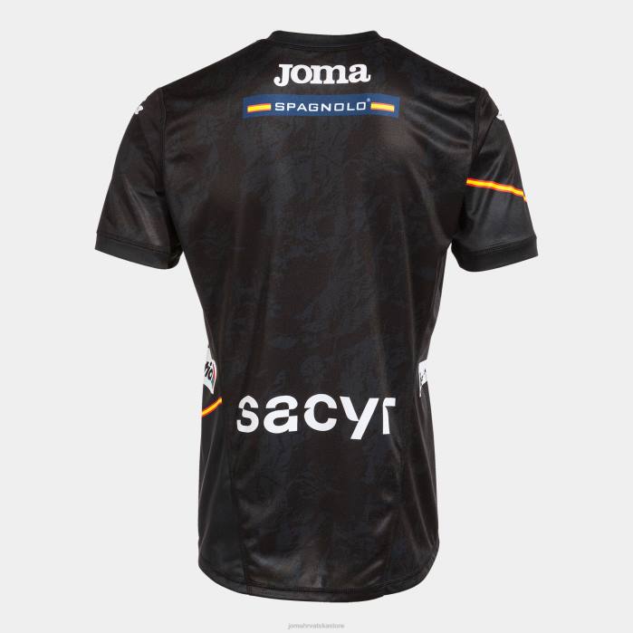 hr Joma majica kratkih rukava 3. uniforma španjolske kraljevske rukometne federacije crno tamno sivo 6FVN534