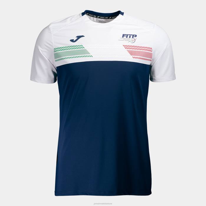 hr Joma majica kratkih rukava talijanski teniski i padel savez bijela tamnoplava 6FVN330