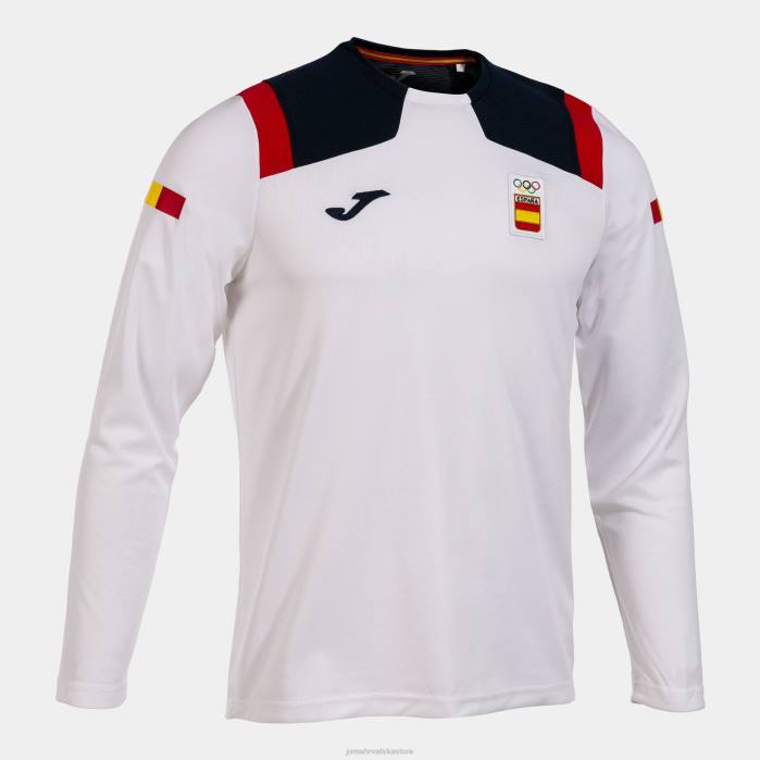 hr Joma polo majica dugih rukava Španjolski olimpijski odbor bijela 6FVN3246