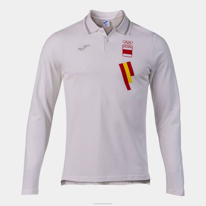 hr Joma polo majica dugih rukava slobodno vrijeme Španjolski olimpijski odbor bijela siva 6FVN1398