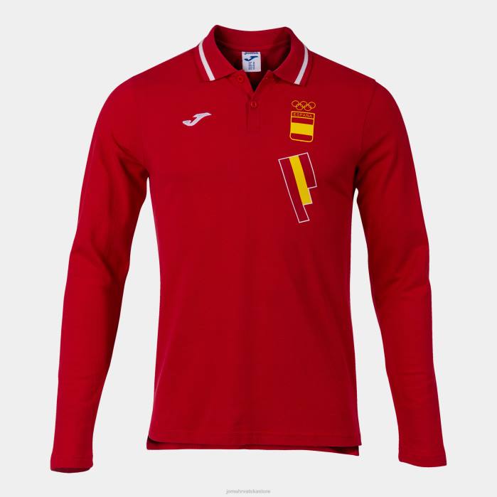 hr Joma polo majica dugih rukava slobodno vrijeme Španjolski olimpijski odbor crveno bijelo 6FVN631