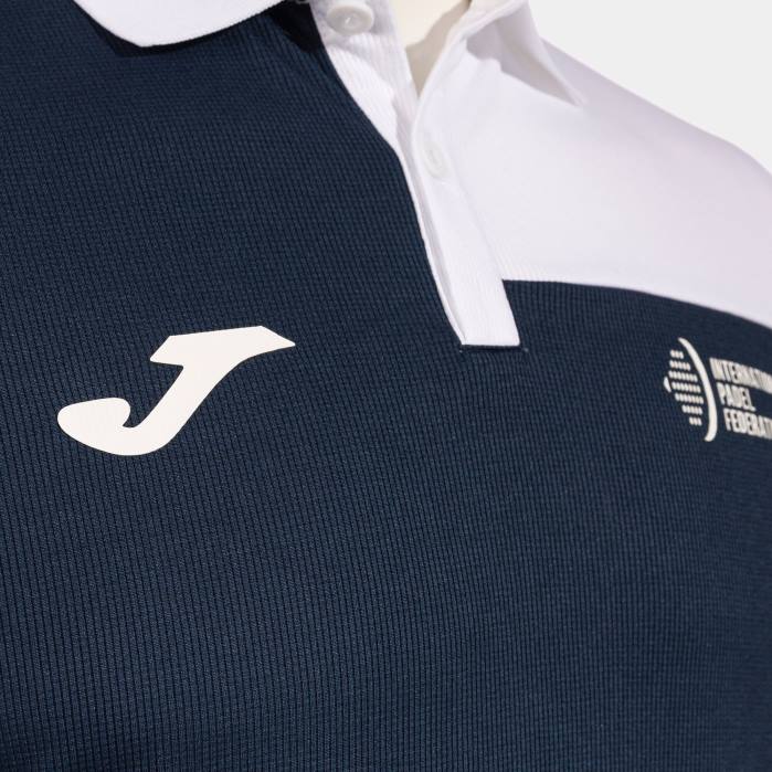 hr Joma polo majica kratkih rukava međunarodna padel federacija tamnoplava bijela 6FVN660