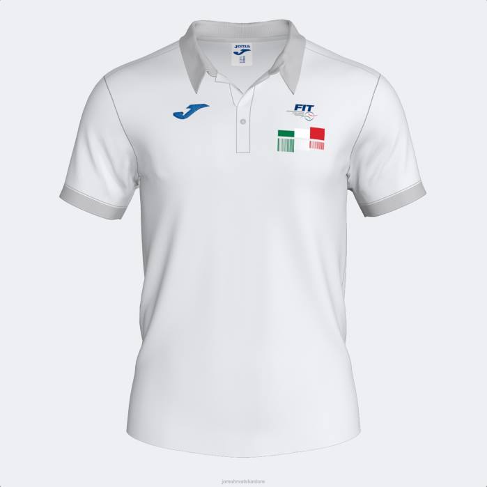 hr Joma polo majica kratkih rukava talijanska teniska i padel federacija bijela 6FVN3457