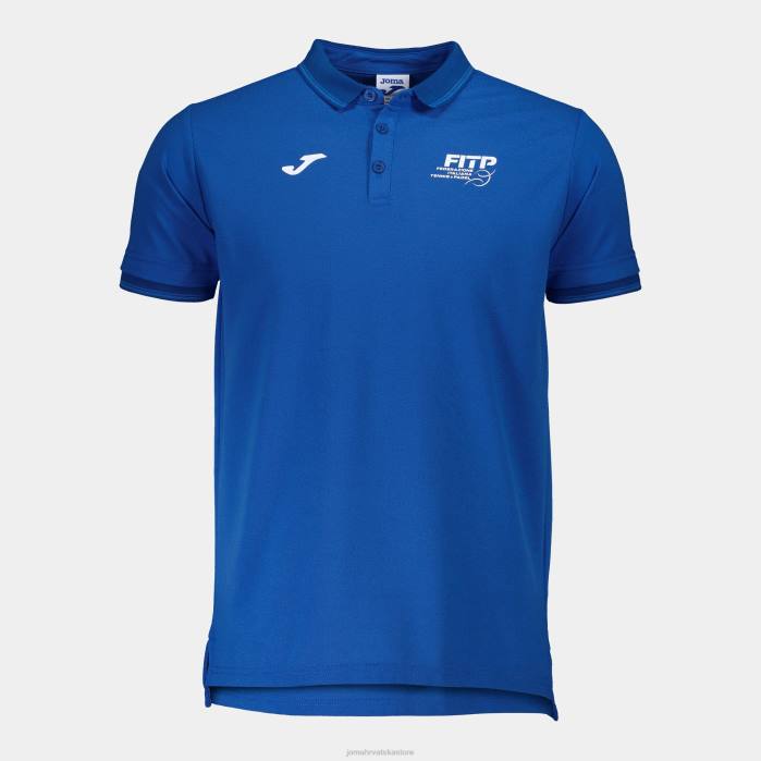 hr Joma polo majica kratkih rukava talijanska teniska i padel federacija kraljevski plava 6FVN398