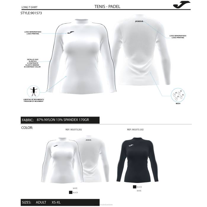hr Joma košulja s dugim rukavima crno 6FVN3857 žene