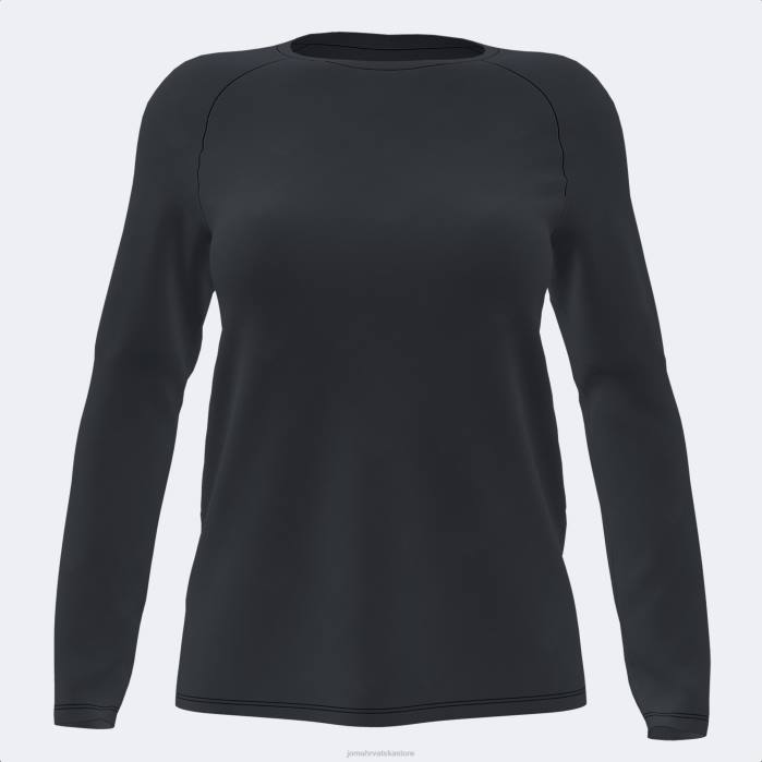 hr Joma majica dugih rukava daphne crno 6FVN2411 žene