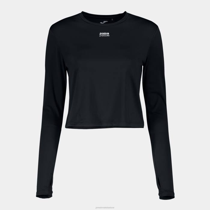 hr Joma majica dugih rukava daphne crno 6FVN2495 žene
