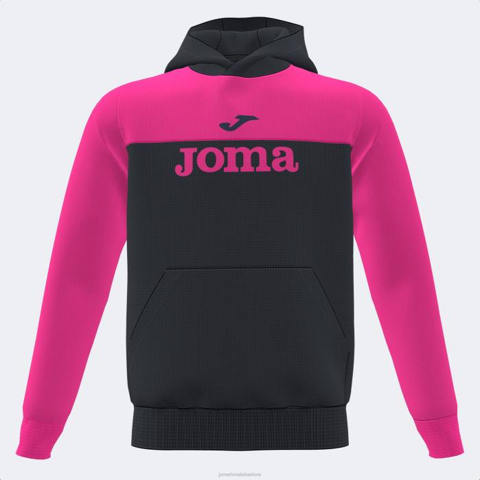 hr Joma park džempera s kapuljačom crna fuksija 6FVN2065 žene
