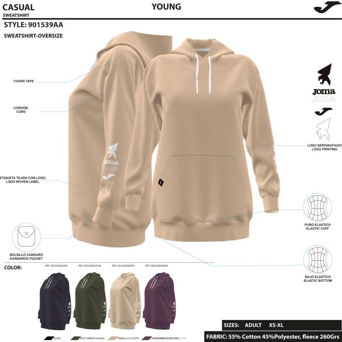hr Joma pulover s kapuljačom urbana ulica tamnocrvena 6FVN2401 žene