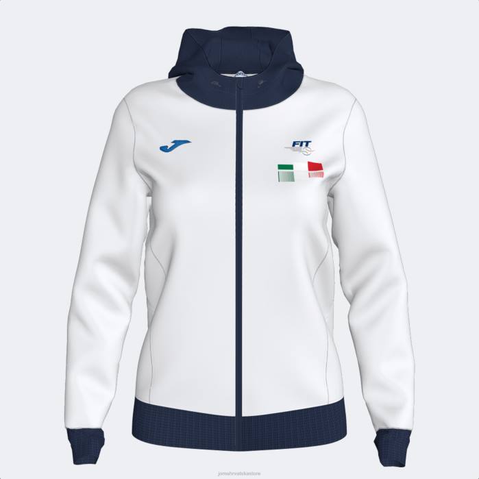 hr Joma jakna s kapuljačom Talijanski teniski savez bijela 6FVN3624 žene