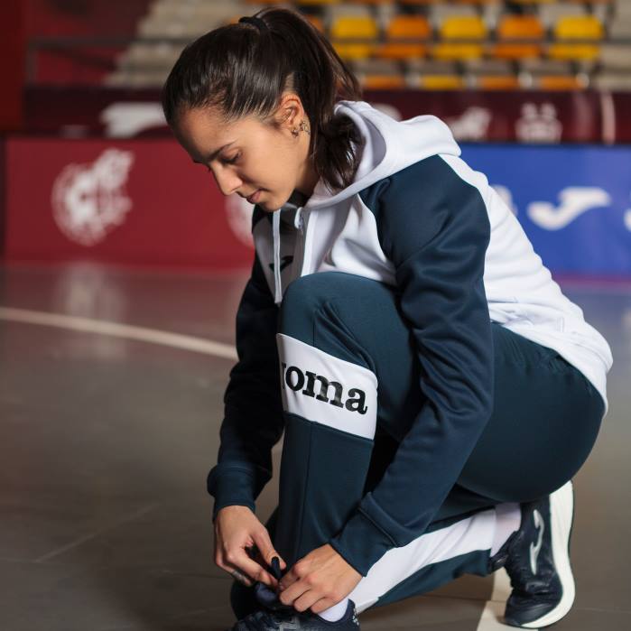 hr Joma jakna s kapuljačom akademija iv bijela tamnoplava 6FVN4046 žene