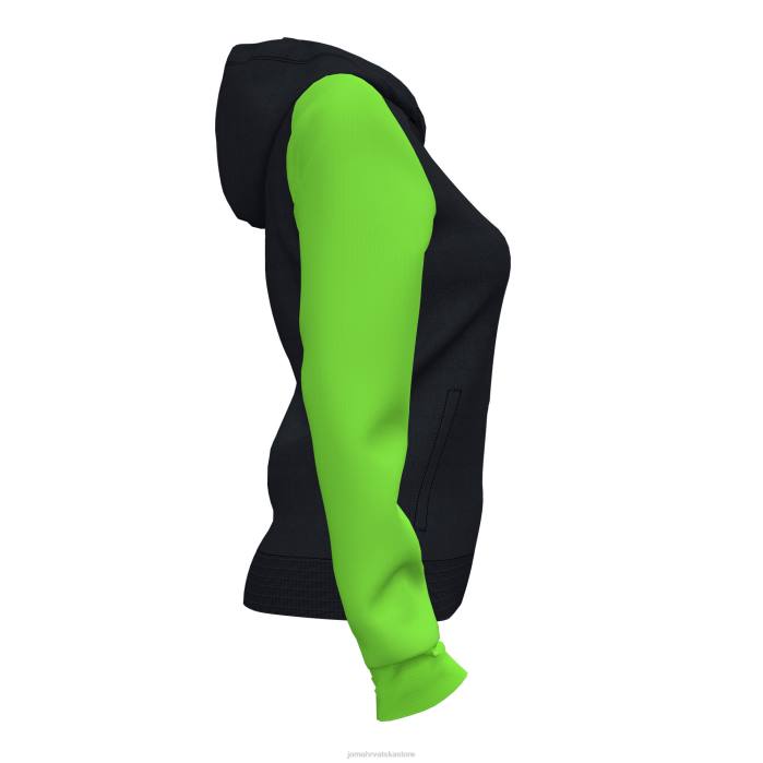 hr Joma jakna s kapuljačom akademija iv crna fluorescentno zelena 6FVN2467 žene