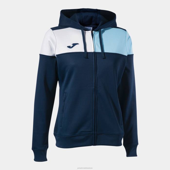 hr Joma jakna s kapuljačom ekipa v mornarsko plava nebesko plava bijela 6FVN4064 žene