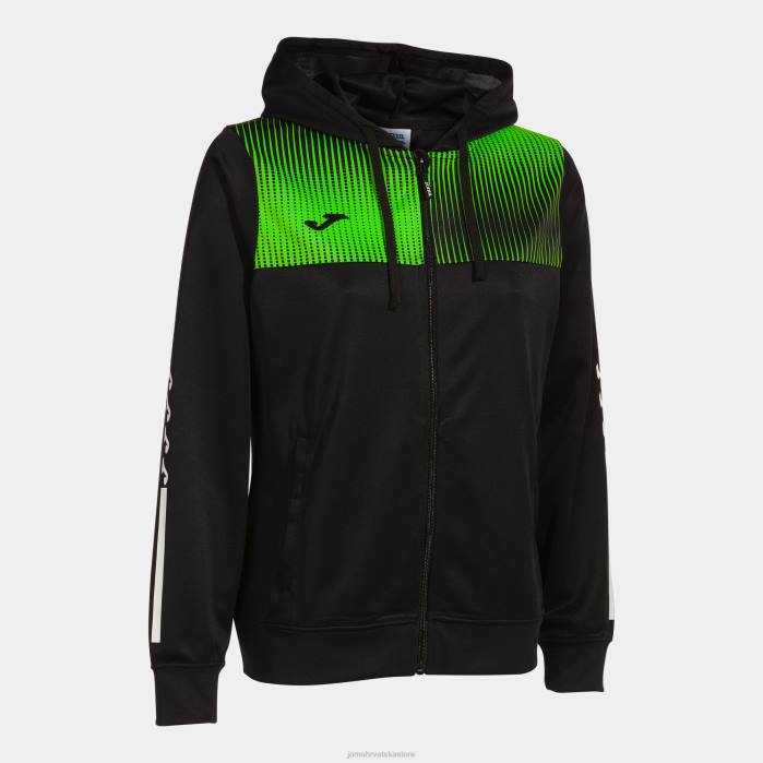 hr Joma jakna s kapuljačom eko ​​supernova crna fluorescentno zelena 6FVN2047 žene