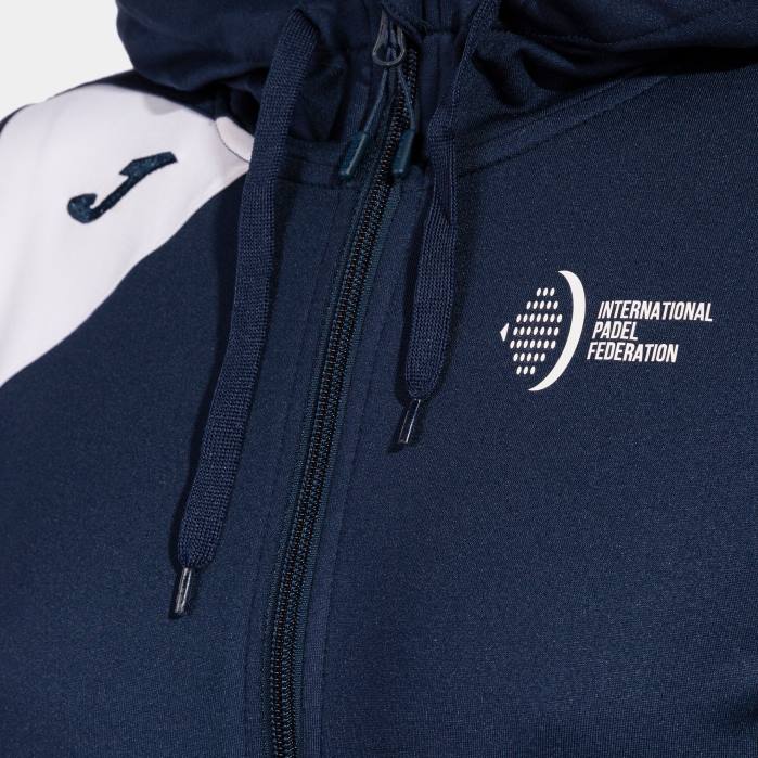 hr Joma jakna s kapuljačom međunarodna padel federacija tamnoplava bijela 6FVN2182 žene