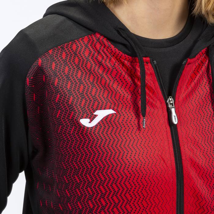 hr Joma jakna s kapuljačom supernova crno crvena 6FVN2097 žene