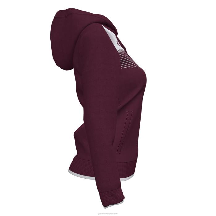 hr Joma jakna s kapuljačom supernova ii bordo bijela 6FVN2431 žene