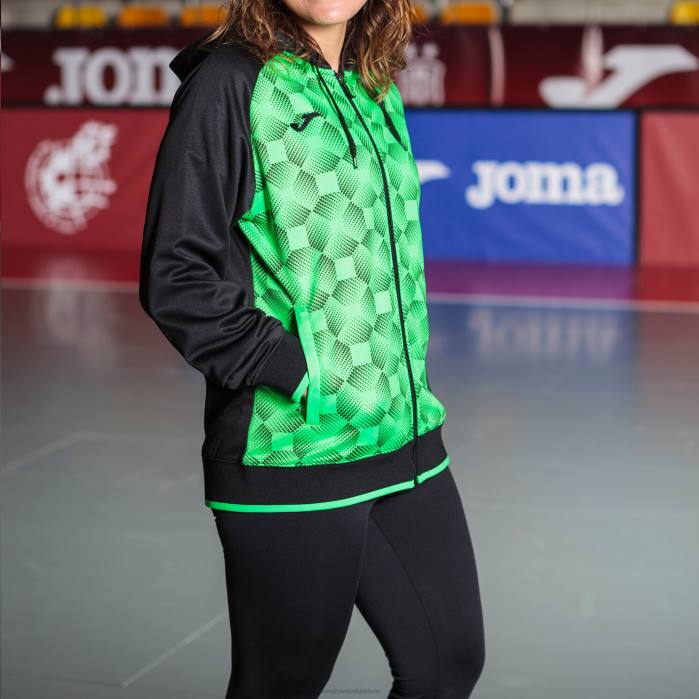 hr Joma jakna s kapuljačom supernova iii crna fluorescentno zelena 6FVN1708 žene