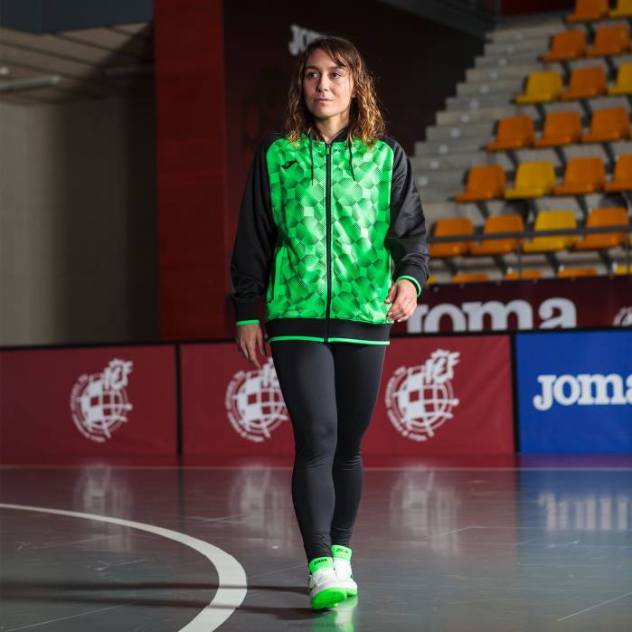 hr Joma jakna s kapuljačom supernova iii crna fluorescentno zelena 6FVN1708 žene