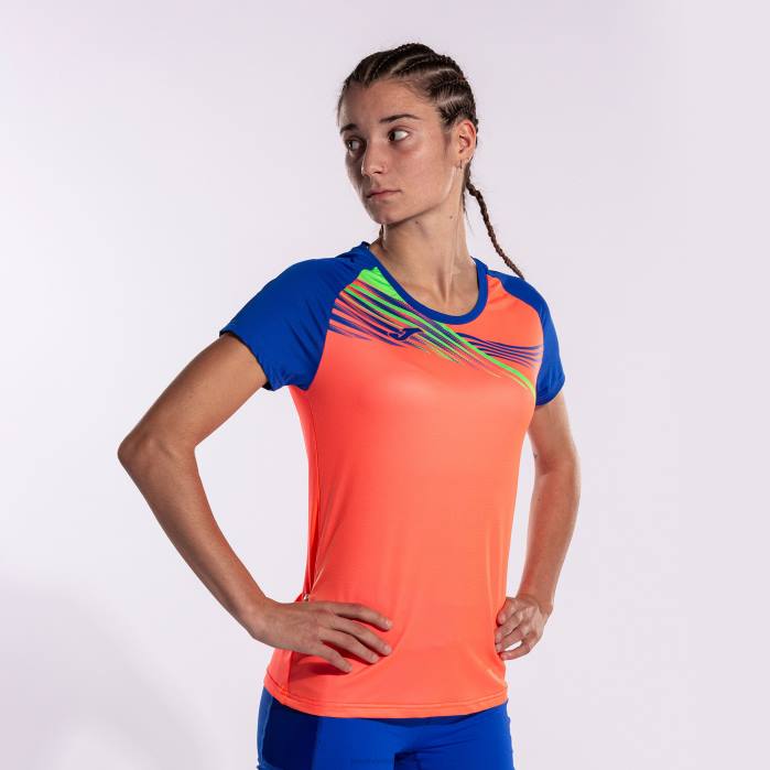 hr Joma košulja kratki rukav elite x fluorescentni koralj kraljevsko plava 6FVN1761 žene
