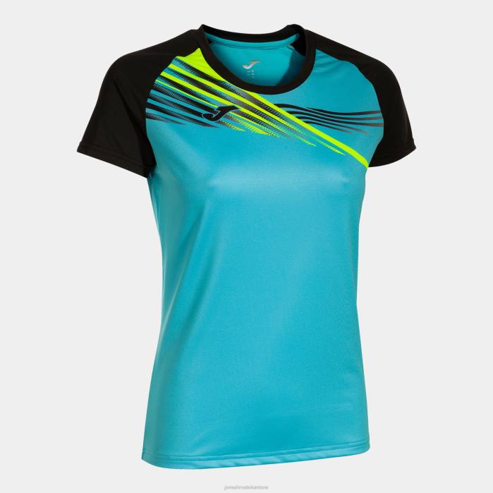 hr Joma košulja kratki rukav elite x fluorescentno tirkizno crna 6FVN4059 žene