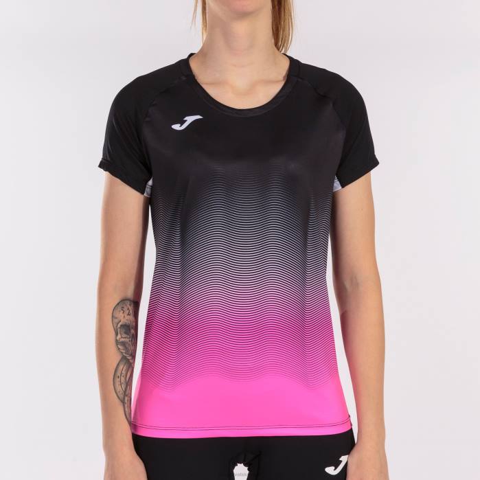 hr Joma košulja kratkih rukava elite vii crno fluorescentno ružičasto bijelo 6FVN3663 žene