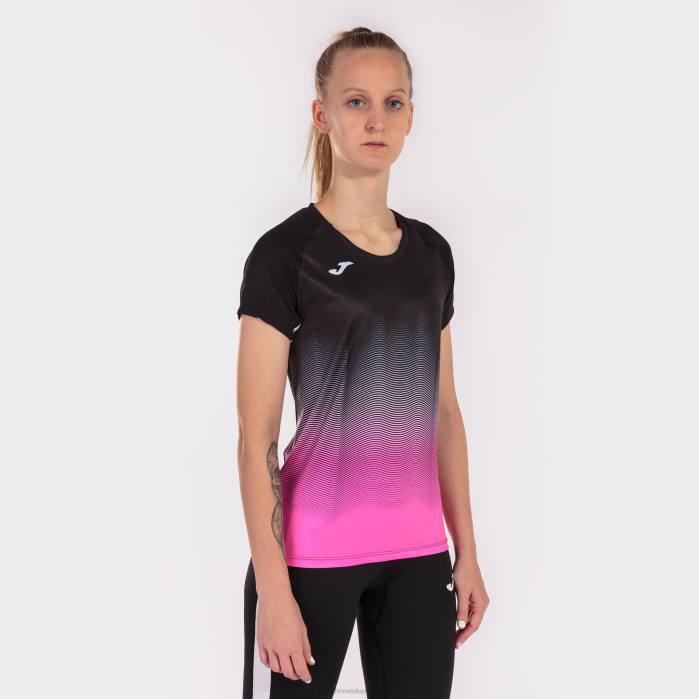 hr Joma košulja kratkih rukava elite vii crno fluorescentno ružičasto bijelo 6FVN3663 žene