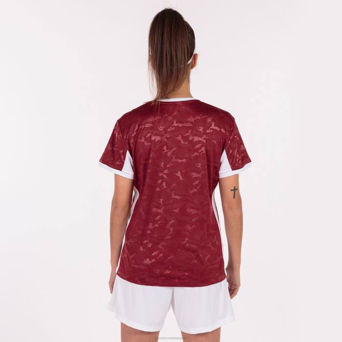 hr Joma košulja kratkih rukava toletum ii bordo bijela 6FVN1807 žene