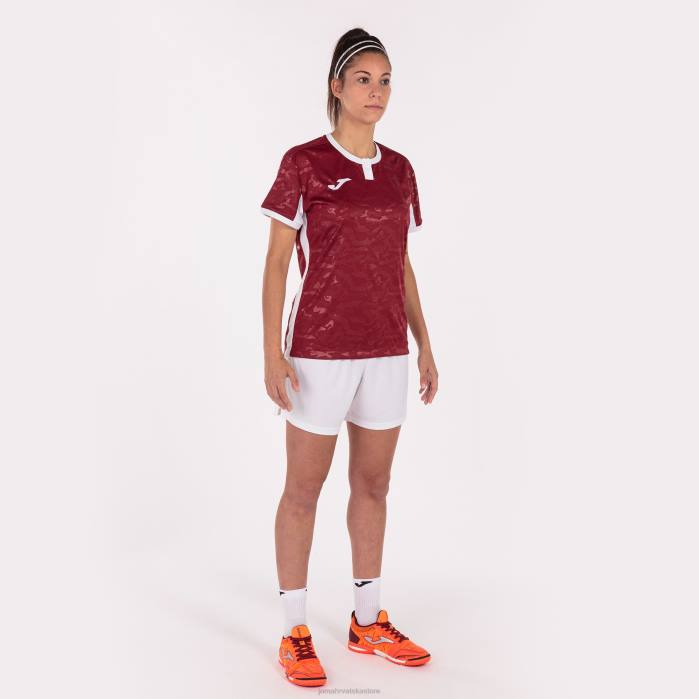 hr Joma košulja kratkih rukava toletum ii bordo bijela 6FVN1807 žene