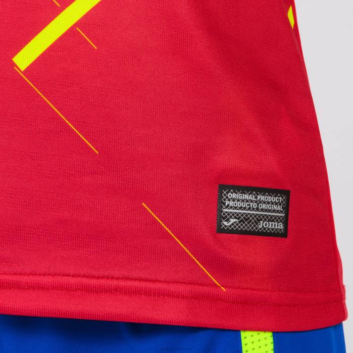 hr Joma majica kratki rukav 1. jednoobrazna španjolska futsal selekcija Crvena 6FVN2513 žene
