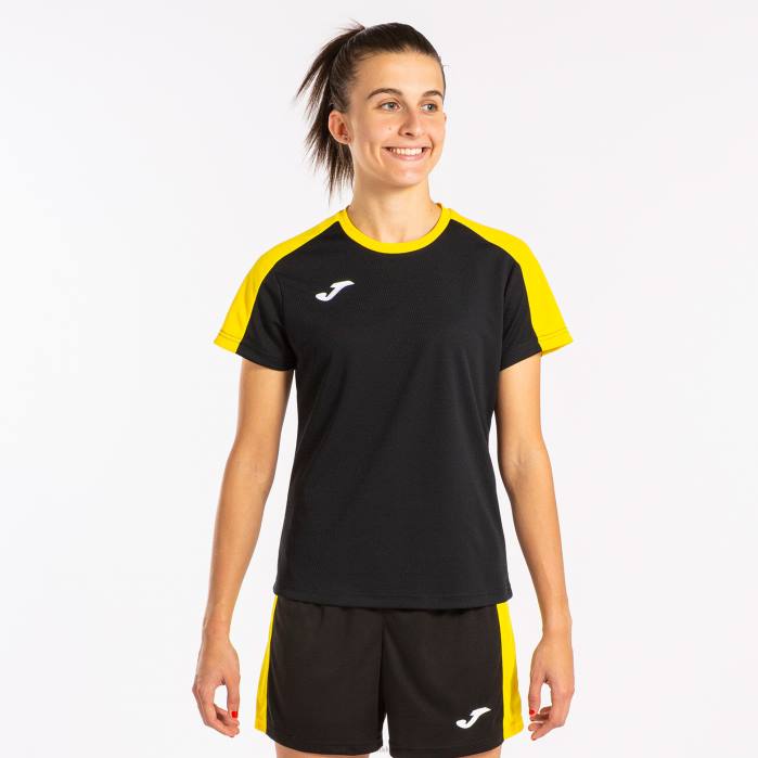 hr Joma majica kratki rukav eko prvenstvo crno žuta 6FVN4003 žene