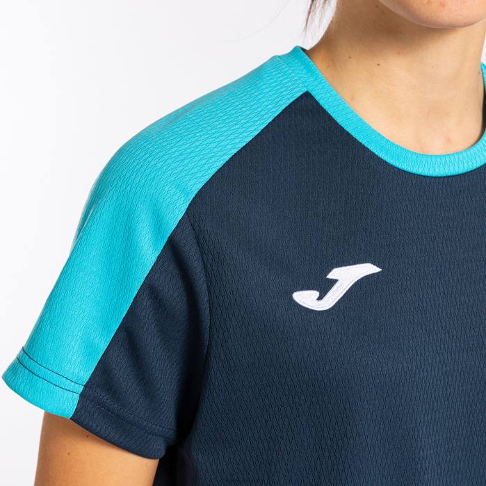 hr Joma majica kratki rukav eko prvenstvo tamnoplava fluorescentna tirkizna 6FVN2228 žene