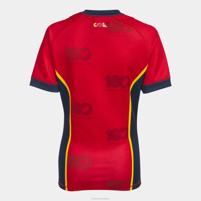 hr Joma majica kratkih rukava 1. uniforma španjolskog ragbi saveza Crvena 6FVN3915 žene