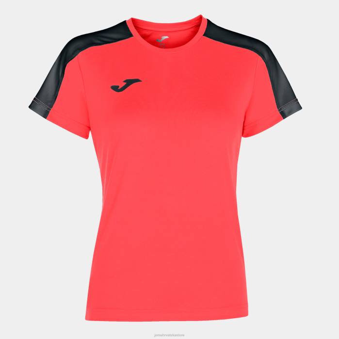 hr Joma majica kratkih rukava akademija iii fluorescentna koraljna crna 6FVN4055 žene