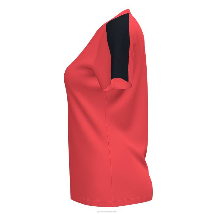 hr Joma majica kratkih rukava akademija iii fluorescentna koraljna crna 6FVN4055 žene