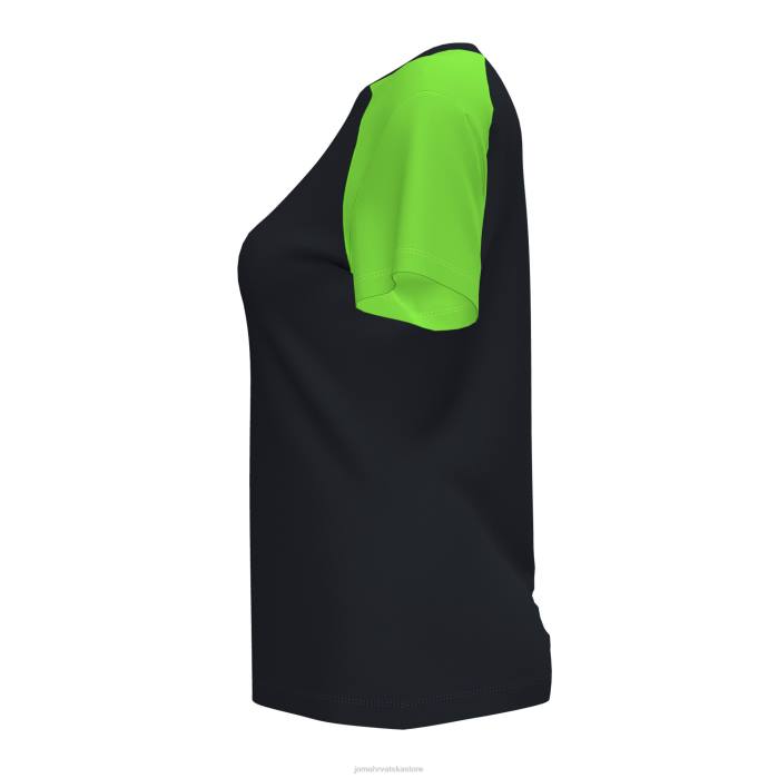 hr Joma majica kratkih rukava akademija iv crna fluorescentno zelena 6FVN2614 žene