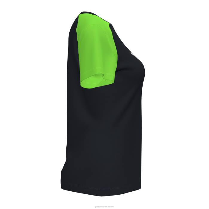hr Joma majica kratkih rukava akademija iv crna fluorescentno zelena 6FVN2614 žene