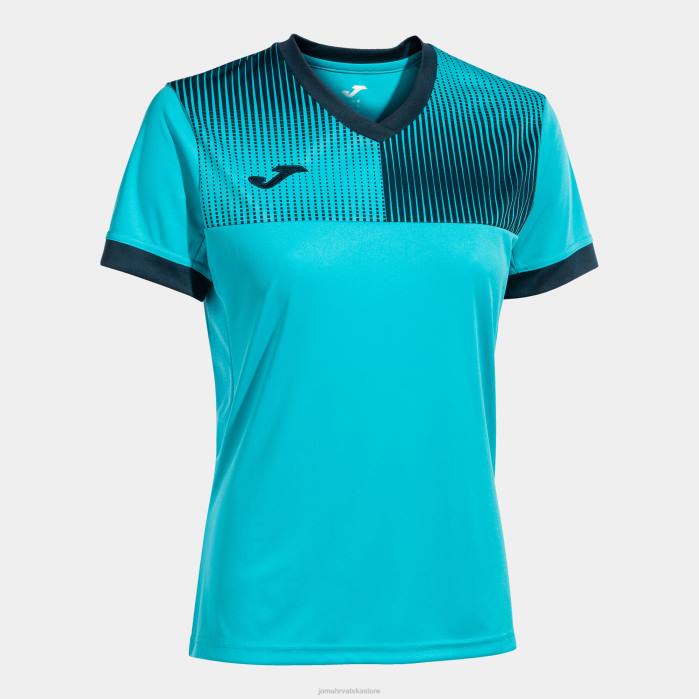 hr Joma majica kratkih rukava eko supernova fluorescentno tirkizno tamnoplava 6FVN3770 žene