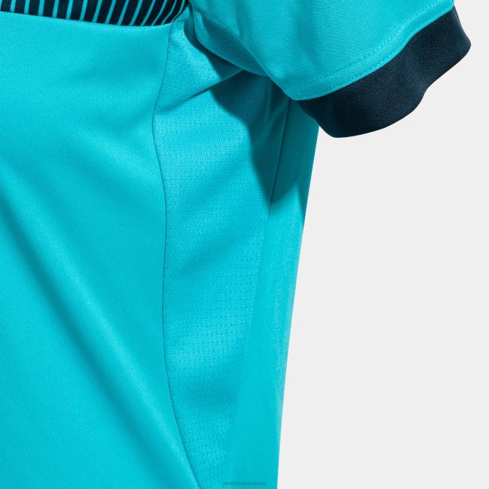 hr Joma majica kratkih rukava eko supernova fluorescentno tirkizno tamnoplava 6FVN3770 žene
