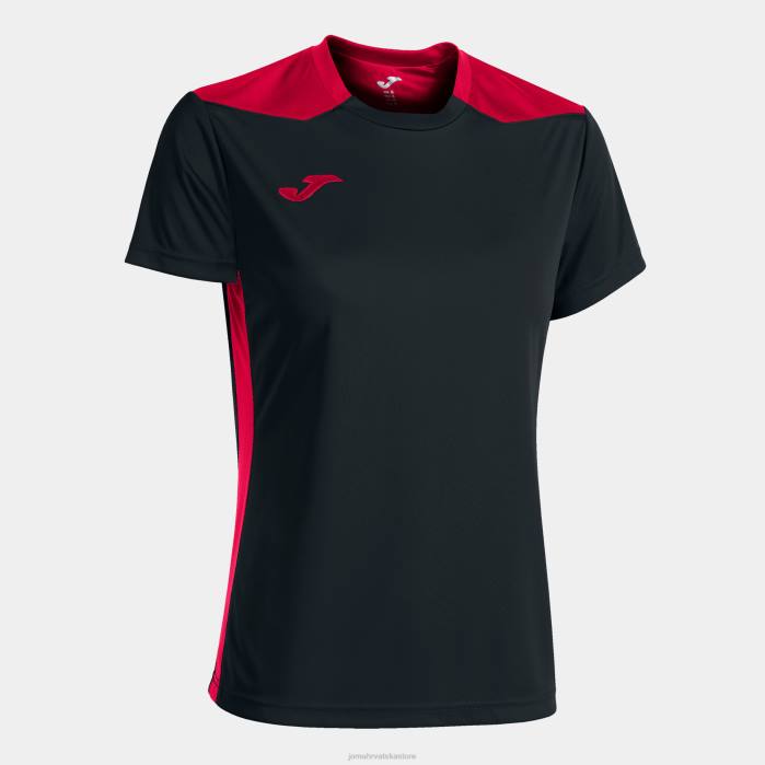 hr Joma majica kratkih rukava prvenstvo vi crno crvena 6FVN3648 žene