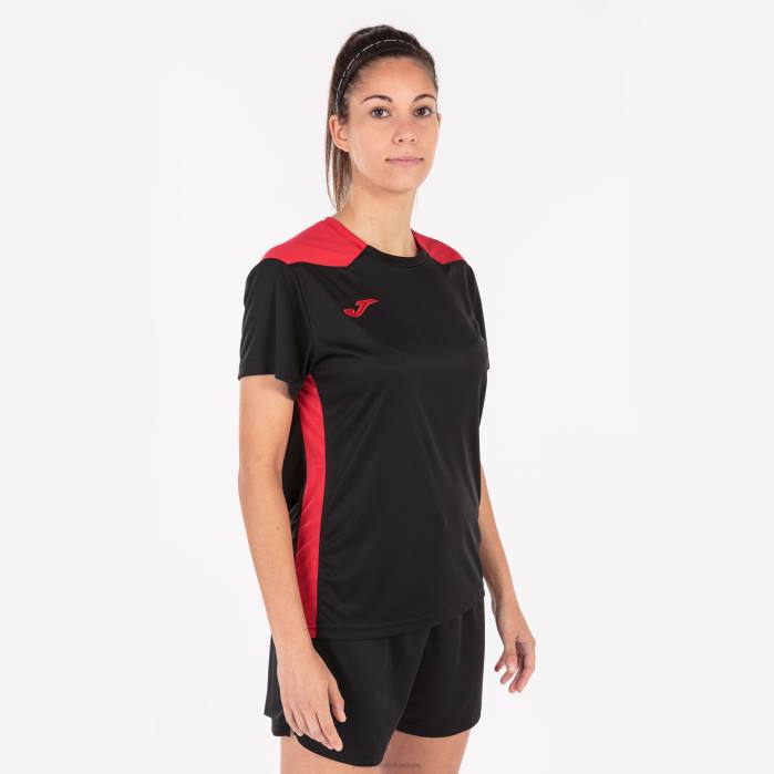 hr Joma majica kratkih rukava prvenstvo vi crno crvena 6FVN3648 žene