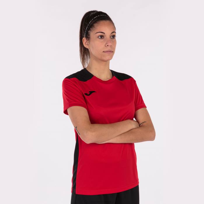 hr Joma majica kratkih rukava prvenstvo vi crveno-crno 6FVN2626 žene