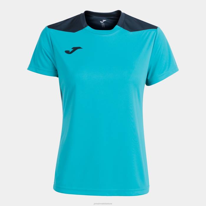 hr Joma majica kratkih rukava prvenstvo vi fluorescentno tirkizno tamnoplava 6FVN2659 žene
