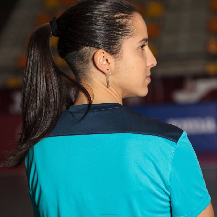 hr Joma majica kratkih rukava prvenstvo vi fluorescentno tirkizno tamnoplava 6FVN2659 žene