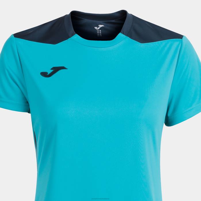 hr Joma majica kratkih rukava prvenstvo vi fluorescentno tirkizno tamnoplava 6FVN2659 žene