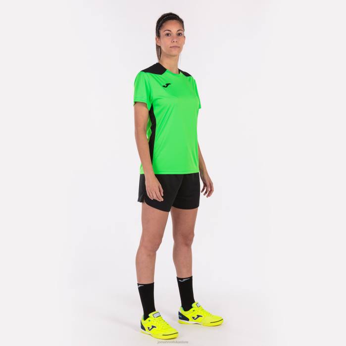 hr Joma majica kratkih rukava prvenstvo vi fluorescentno zelena crna 6FVN4009 žene