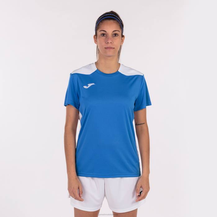 hr Joma majica kratkih rukava prvenstvo vi kraljevsko plava bijela 6FVN2375 žene